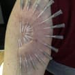 三年前扎的手臂前侧，14G穿孔套管针 #穿刺 #playpiercing