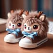 We’re deer sneakers. This is the first time we step on the desk! #AIart #AIイラスト…