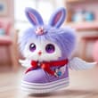 可愛的紫鞋子兔有小翅膀！A cute rabbit shoe with a pair of wings! #AIart #AIイラスト好きさんと繋がりたい #…