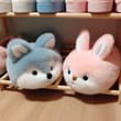 在聊天的狐狸拖鞋們^_^ #AIart #AIイラスト #fox #rabbit #slipper