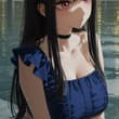 黒髪海夢ちゃんの真剣な横顔