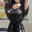ドレスが暑そうな黒髪海夢ちゃん