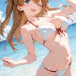 綺麗な海を思いっきり堪能するアスカ😊☀️🌴 惣流・アスカ・ラングレー / Soryu Asuka Langley #新世紀エヴァンゲリオン SFW anime…