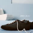 The new season Sunny trainer combines black leather, chocolate suede trims and…