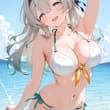 海で遊ぶホタル😊✨ ホタル / Firefly #スターレイル #HonkaiStarRail SFW anime-style illustration. N…