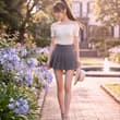 おはよっ！ お花に囲まれてると幸せな気分になるよねっ！ #実写系AI #AI美女 #AIグラビア