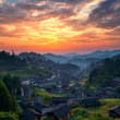 大美中国🇨🇳山村黄昏