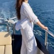 White linens on her. Effortlessly timeless. 🤍