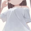 鏡の前でポーズとってる子