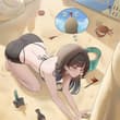 Her entry for the yearly sandcastle contest 🏖️