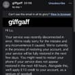 我靠，有粉丝的这个 Giffgaff 账号已经开始被恢复了！ 他申请了 PAC 之后，一直没有使用，也没有转，然后就收到了这个邮件。 大家赶紧看看自己的邮箱有…