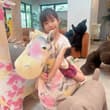 乗れるものがあると、必ず乗ります♪ 夏休みもあと少し🌻 今日はお友達とプール行ってきた🏊✨️