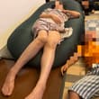 なぅ。ふとももムラムラするけどお子様達がすぐ横にいるので今夜も我慢我慢。