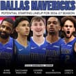The Mavericks have five former lottery picks in their projected starting lineup…