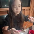 チョコフォンデュしたんだー🍫´- 真剣なんだけど、 口の周りがひどいさくら笑 スペシャルなものにチョコつけたんだけど、何かわかる～❓👀 3枚目の写真だよ✨️