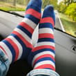 Striped socks in the car. 😍 #socks #socken #buntesocken #colorfulsocks #sockenf…