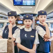 制服颜色有点暗 人还可以 #高铁乘务员