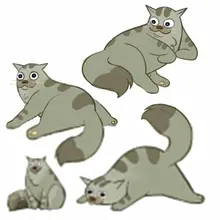 Pre "catwheezie" cat art I did in early 2020