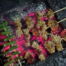 캠핑가서 숯피우고 살짝녹은 대패삼겹살에 토마토, 팽이버섯 야무지게말아 꽂아서 마끼간장으로 타래소스만든거 발라가며 구우면 끝도없이 먹을수있음..…