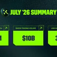 July, by the numbers. 80M network strength $10B $KGEN trading volume 3.4B user…