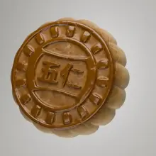 blender几何节点程序化月饼/blender geometry nodes procedural moon cake