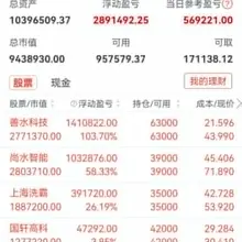 10月9日实盘记录（赚569221） 善水科技301190（+103.70%） 尚水智能301513（+58.33%） 上海洗霸603200（+26.19%）…
