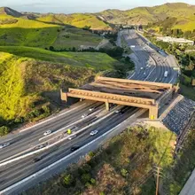 California is building a giant green bridge so wild animals can cross one of it…