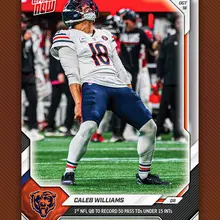 The photo on Caleb Williams' newest trading card is electric