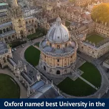 NEW: Oxford has been named the world’s number one University for a record-break…