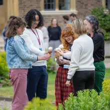 Chilling out in Main Court 🍦 Students, staff and Fellows enjoyed free gelato an…