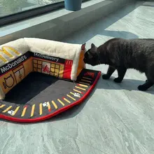 🐈‍⬛：麦麦新款的猫窝有点点小，不太适合5kg以上的咪😿