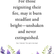 For those reigniting their fire, may it burn steadfast and bright—unshaken and…