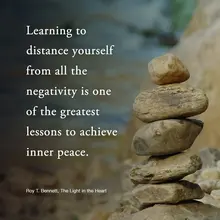 Learning to distance yourself from all the negativity is one of the greatest le…