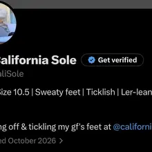 Also made a male-only foot/tk account at @MrCaliSole - for those into guy feet,…