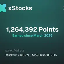 还记得之前我写了很多的xstocks吗？我已经撸了上百万积分了，现在他们又上线了Bitget Wallet的活动，兄弟们快快来参与。 Xstock和krake…