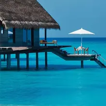 Look at the house built in the sea.