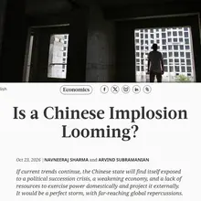 中国会突然“内爆”吗？最危险的信号，藏在税收账本里 一个志在成为超级大国的国家，税收收入却跌至“挣扎中的中低收入国家”水平。 印度经济学家 Navneeraj…