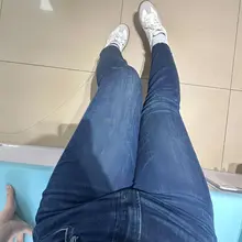 我好久无穿牛仔裤咯