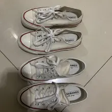 #射鞋 #玩鞋 #扫楼 #打胶 还是少妇姐姐给力啊！这帆布鞋一看就没少穿，果断把少妇姐姐的鞋再换回家玩几天！经过了一段时间的滋养，感觉两双鞋converse其…