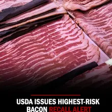 More than 12,000 pounds of imported bacon have been recalled after the USDA iss…