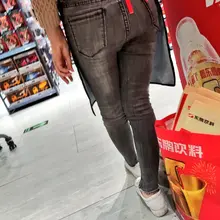 东鹏促销员 #紧身牛仔裤
