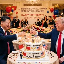 祝伟大的习近平主席和川普总统生日快乐🎂