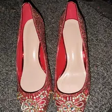 同好投稿，玩到一双少妇的婚鞋。