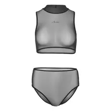 NOW AVAILABLE ⚡️ The AMOTi Cheekiti Sheer Racerback Crop-Top &amp; Brief Set ha…