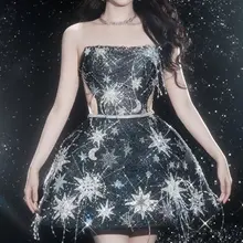 星光璀璨夜：长腿女神王楚然闪耀银河，尽显美腿高跟魅力