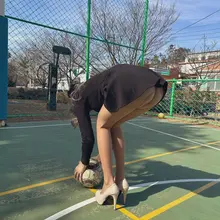 篮球场的一道风景线
